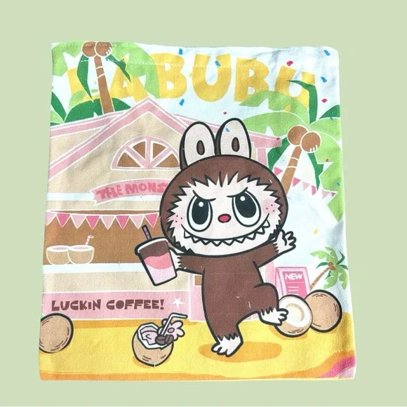 LABUBU Party Time Double Sided Tote Bag with Free Gift THE MONSTERS - Picture 4 of 5